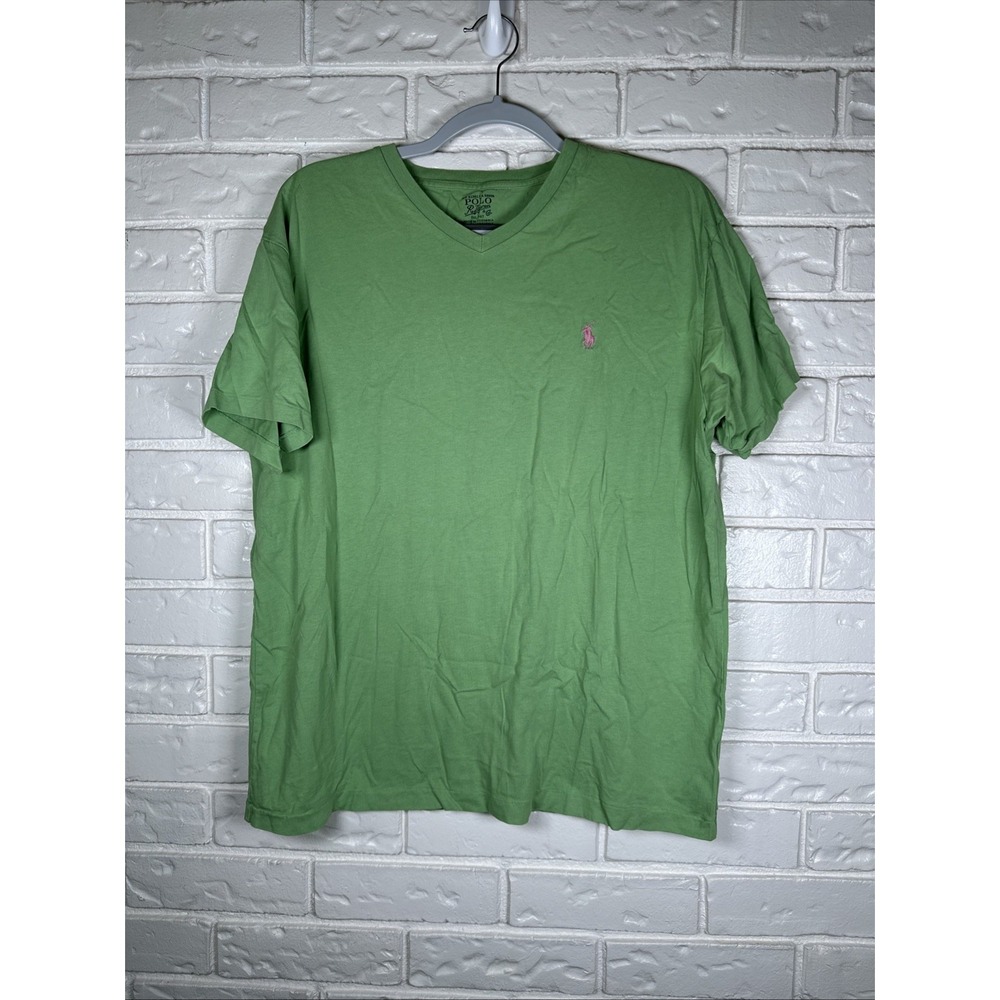Polo Ralph Lauren Mens Size‎ M Green Shirt Short Sleeve Crew Neck Little Pony